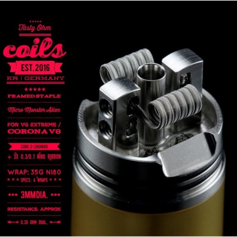 TASTY OHM COILS - VG Extreme/ Corona V8 FS Micro Monster Alien Coils