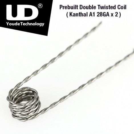 UD - 10x Prebuilt Double Twisted Coil ( Kanthal A1 28GA X 2)