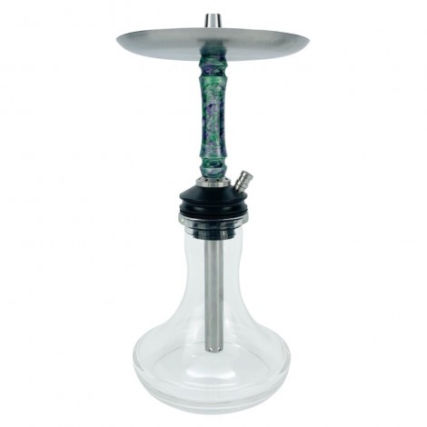MOZE - Breeze Clear Premium Shisha Set Silver/Purple