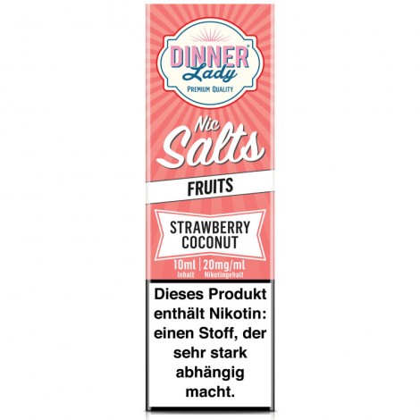 DINNER LADY - STRAWBERRY COCONUT SALT NIC 20mg / 10ml mit Steuerzeichen